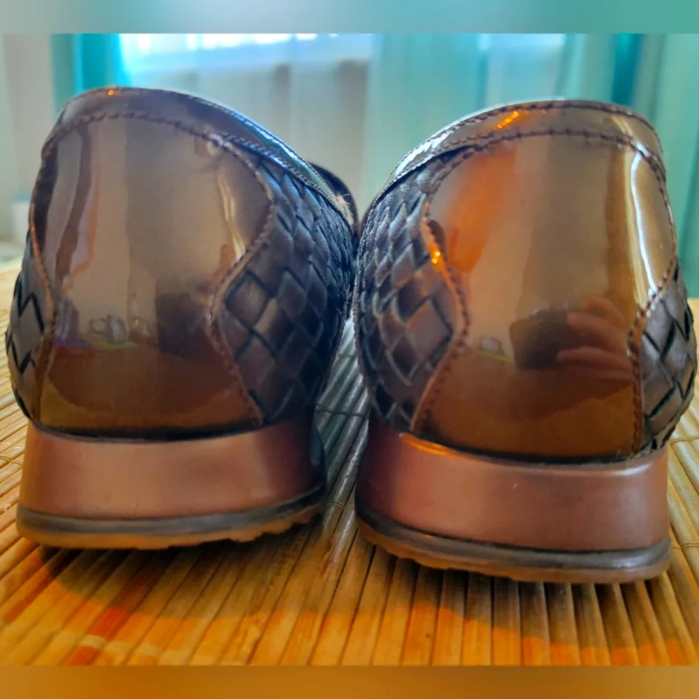 Bronze Cole Haan X Nike Air woven leather Mary Jane ballet flats (6)🩰 - Picture 7 of 9